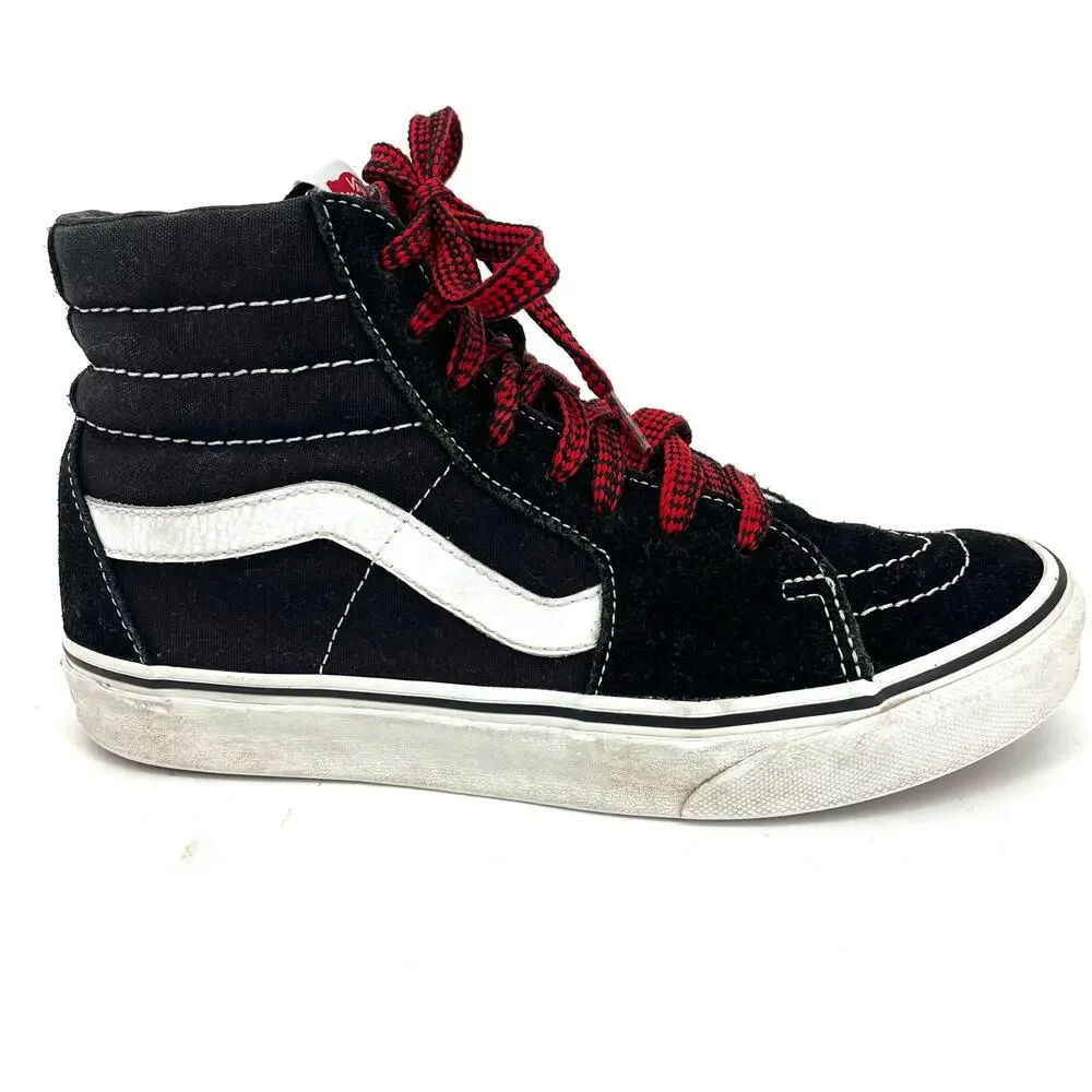 Vans Men's 6 Women's 7.5 Black Suede SK8 Hi Bolt Skate‎ Shoes Ankle Boots